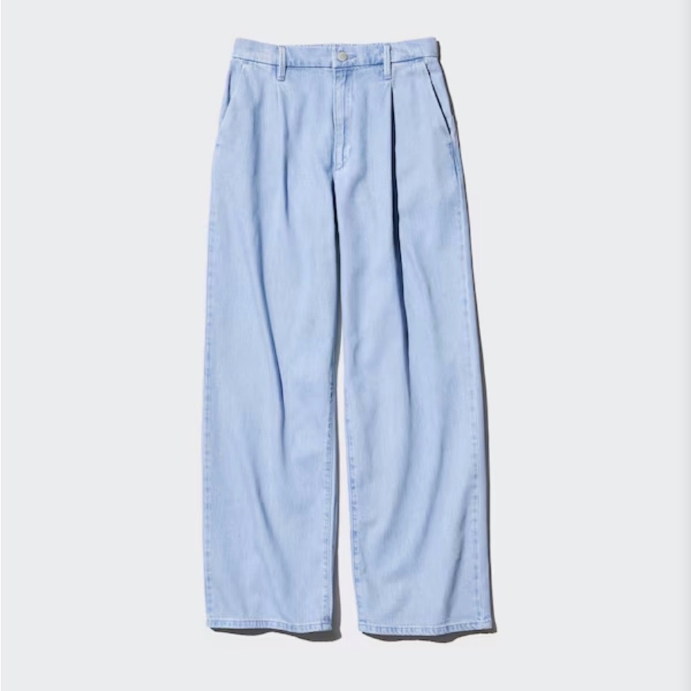 Uniqlo - Drapey Denim Pleated Pants (XS)